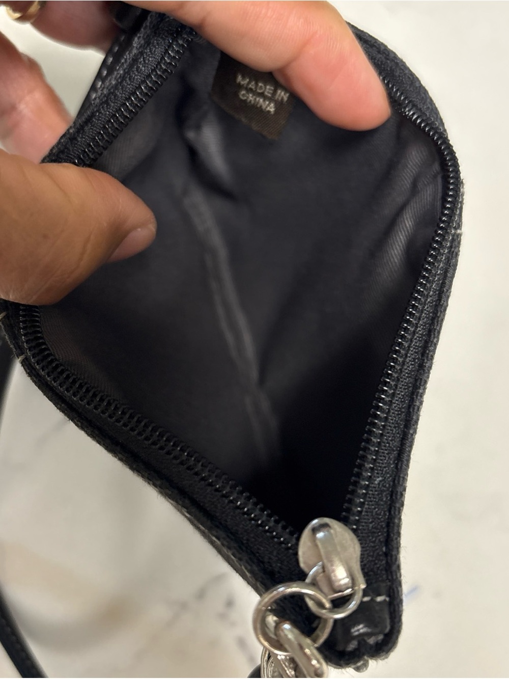 Coach Black Wristlet Clutch with Contrast Stitching - Picture 10 of 16